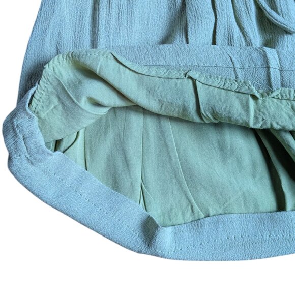 White Fox Boutique Light Green Flowy Summer Shorts with Draw String Women S - Picture 7 of 8